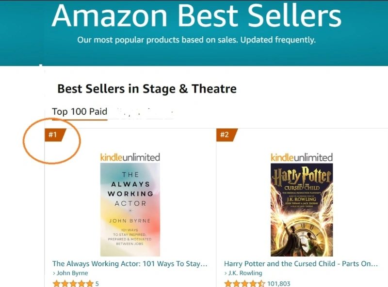 The Always Working Actor — Amazon number one bestseller in Stage and Theatre by John Byrne